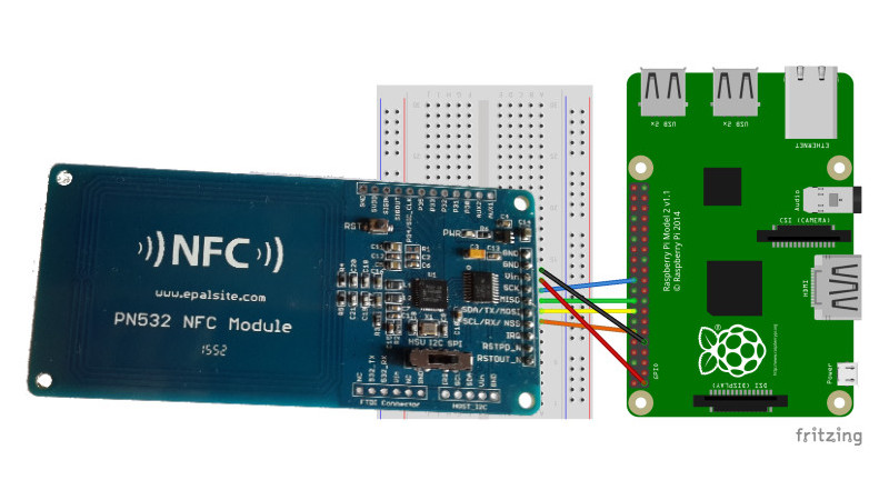 Wiring PN532 NFC and RFID module to Raspberry Pi