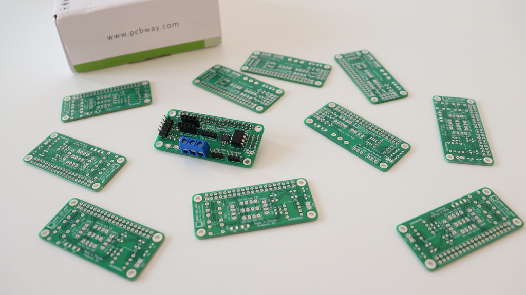 PCBWay prototype for a Raspberry Pi add-on boards for various sensors